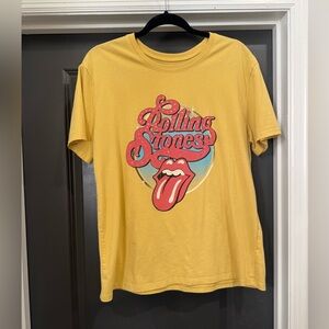 Yellow Rolling Stones Tee